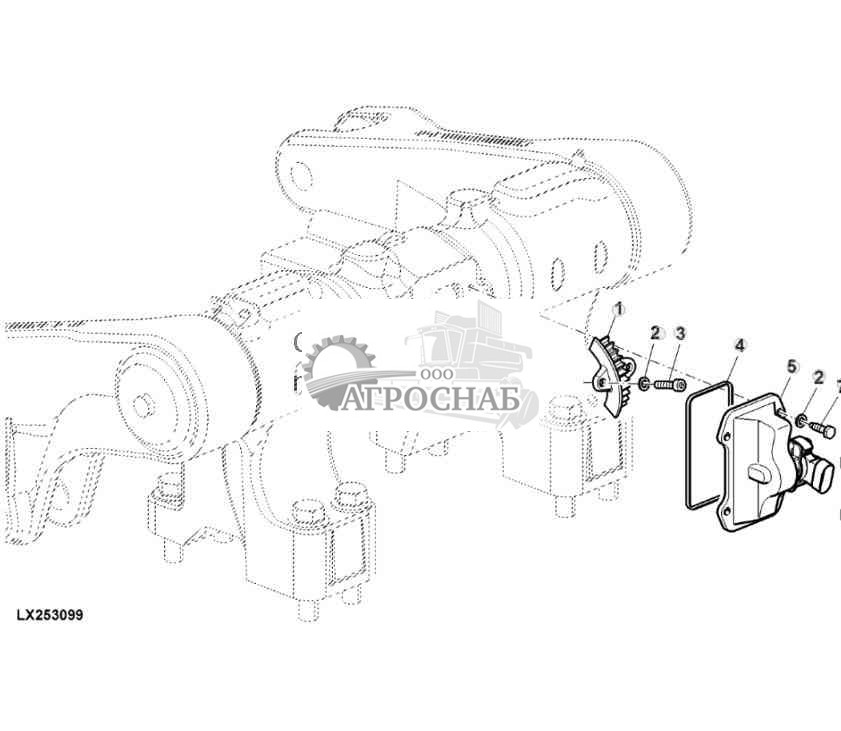 Датчик положения, ось балансира 